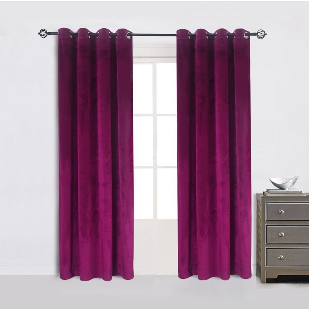 Elegant Purple Velvet Curtains